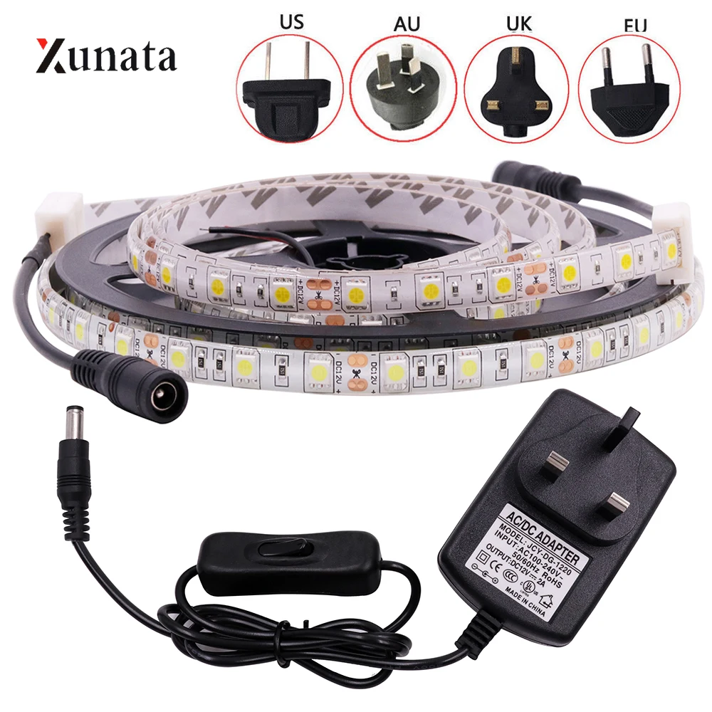Светодиодная лента SMD5050 12 В постоянного тока гибкая Водонепроницаемая LED полоска