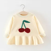 Детская одежда; ; осень г.; платье с вышивкой вишни; детское платье принцессы