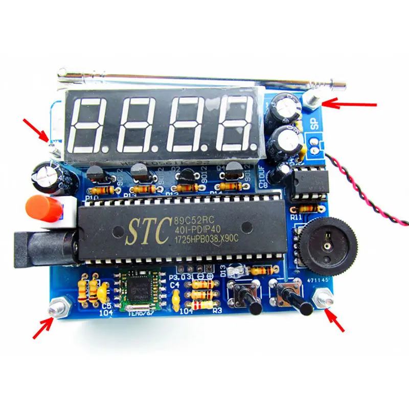 Tea5767 мини стерео модуль fm-радио с телескопической антенной и рогом 87-108 МГц динамик Комплект Электроники