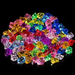 Aquarium Acrylic Stones: 50 - Piece Decorative Crystal Pebbles Set - 22x16mm (50Pcs) (Multicolor)