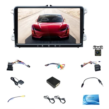 

Gps Radio Navigation Android 8.1 Car Stereo,9 Inch 1080P Press Screen Automatic Radio MP5 Player Built-In WIFI Bluetooth 5.0 DAB