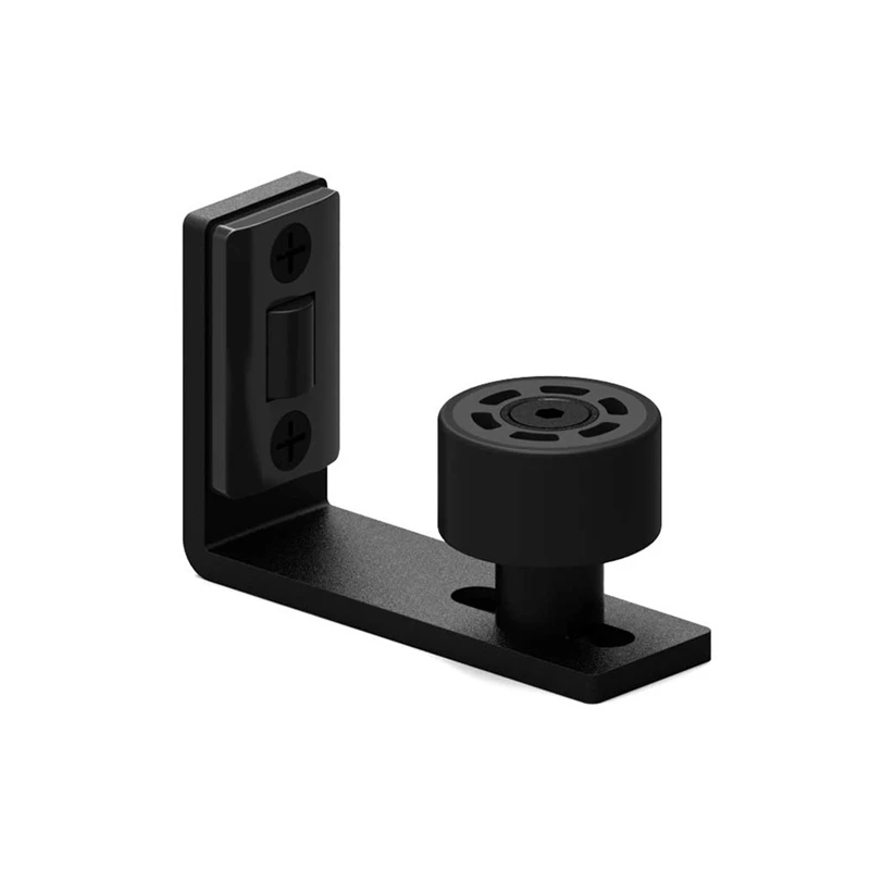 

Upgrade Sliding Barn Door Bottom Adjustable Floor Guide Wall Mount Stay Roller Guides Black 1PCS