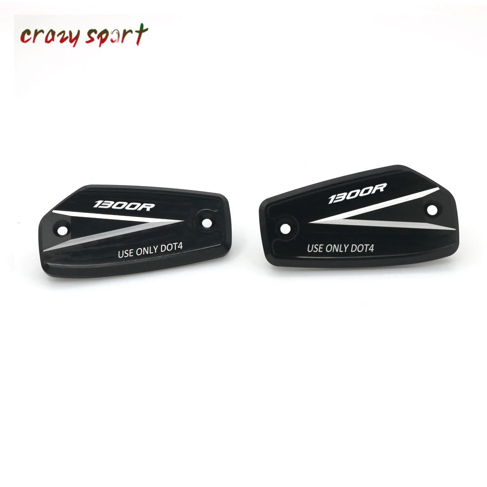 2-PCS Black Aluminum Brake Clutch Master Cylinder Cover For Suzuki Hayabusa GSX1300R 1999-2020