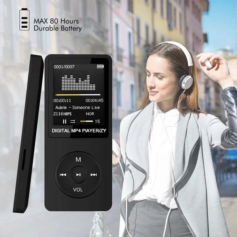 1 Set 1.8 Inch Portable MP3 MP4 Player Student LCD Screen MP3 Music Player