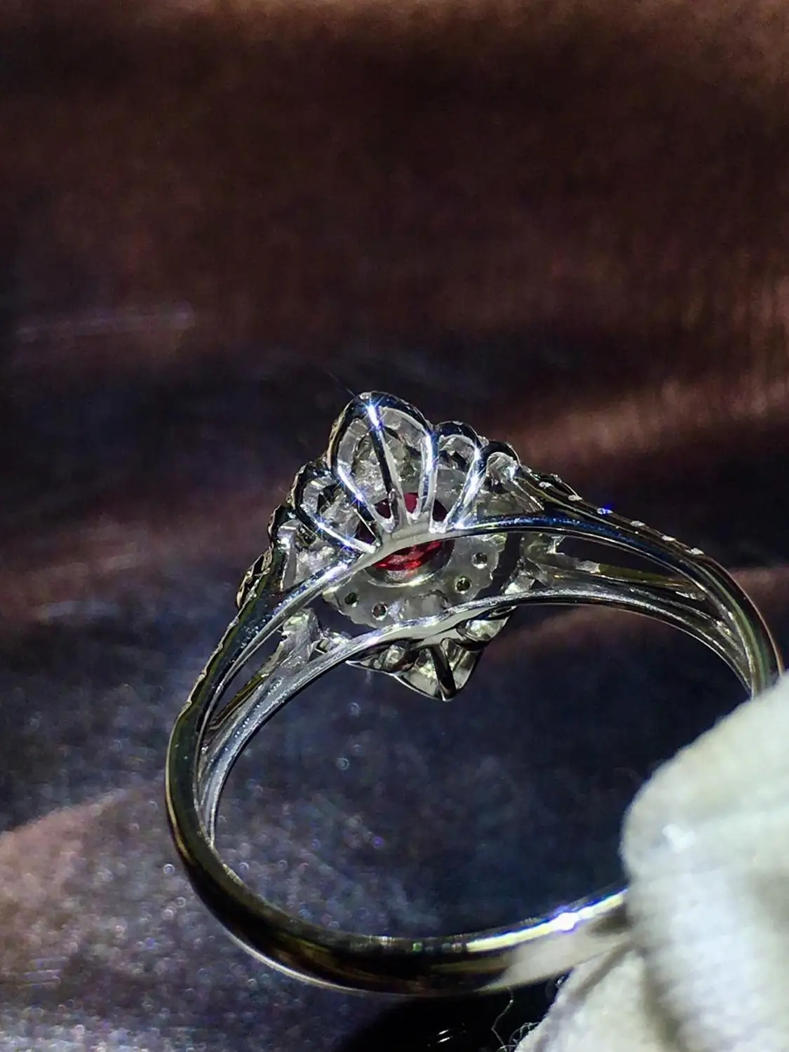 Рубиновое кольцо, чистое золото 18 К, Настоящее натуральное 0.72ct, красный рубин, бриллианты, ювелирные изделия, юбилей, женские кольца для женских тонких колец