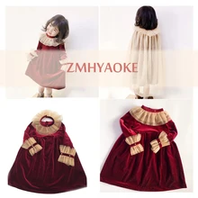 ZMHYAOKE/ г.; платье-пачка для маленьких девочек; красивые вечерние платья принцессы на Рождество и День благодарения; Детские платья для девочек; накидка