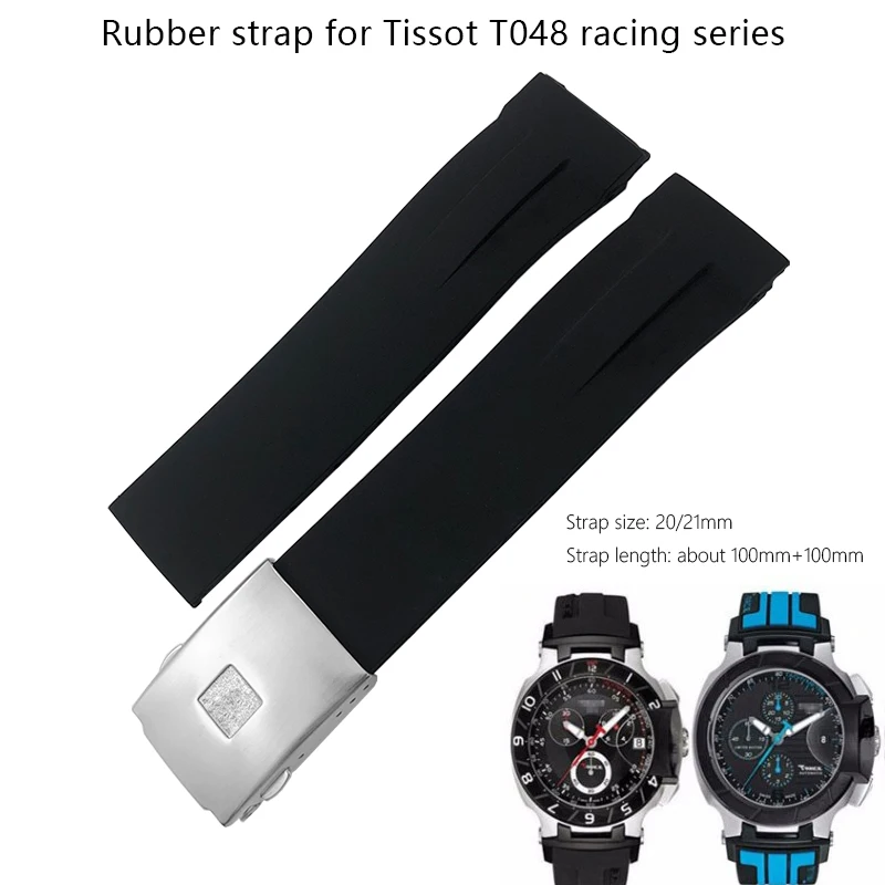 Quality Luxury Rubber 21 mm Watch Band Replacement T048.417.27.057.03_K0032140 main image 0