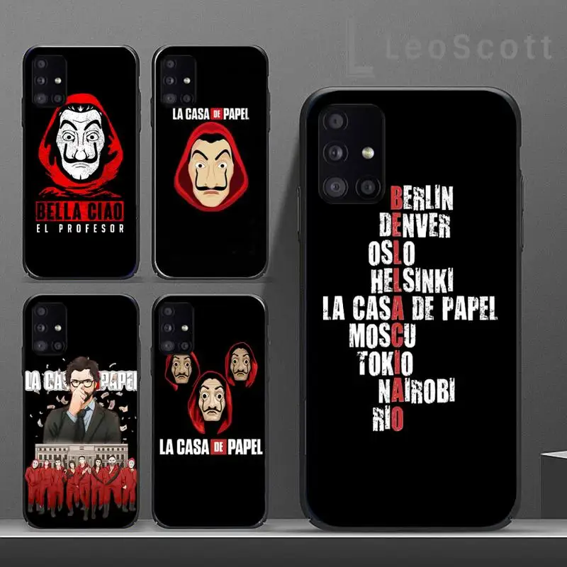 Money Heist House Paper La Casa de papel Phone Case For Samsung A32 A51 A52 A71 A50 A12 A21S S10 S20 S21 Plus Fe Ultra