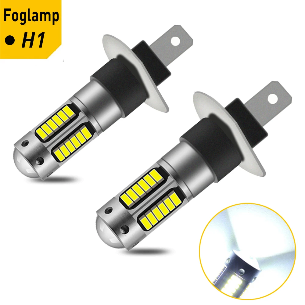 led fog light for car 2X Car Fog Lights Daytime Running Lights DRL H1 H3 H27 880 881 Lamps 6000K White LED Replacement Bulbs For DC12V Foglamps underglow lights