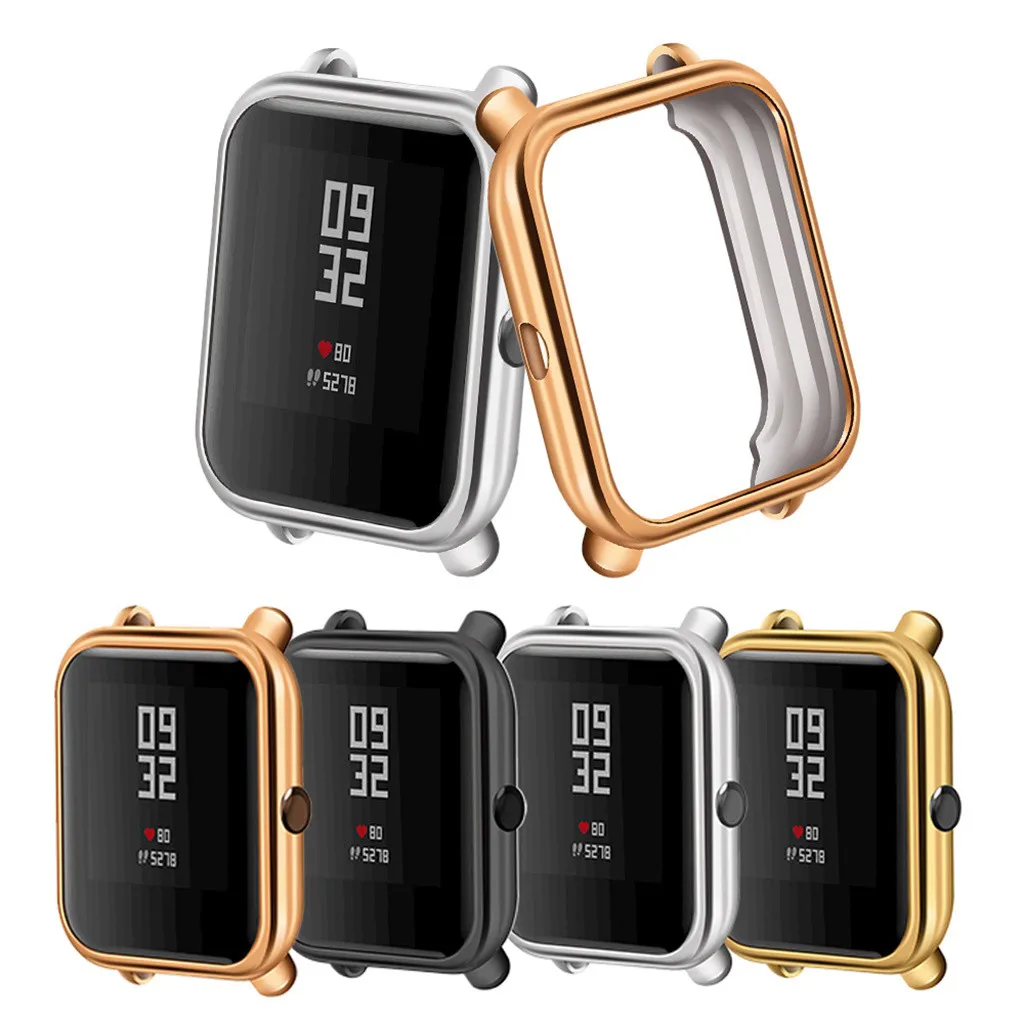 

Electroplate Soft TPU Case Cover Protector for Huami Amazfit Bip Youth Watch Case Cover 2019 Electroplated protective case #9365