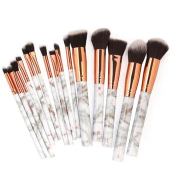 

Makeup Brushes Professional Marbling Handle Powder Foundation Eyeshadow Lip Make Up Brush Set Beauty Tools DW47