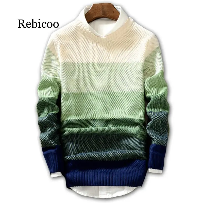 

Men's sweater 2019 New Spring Autumn Fashion Casual Sweater O-Neck Slim Fit Knitting Men Pullover Long sleeve Sweater coat