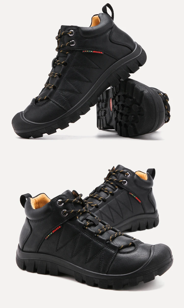 866 Высококачественные ботинки мужские зимние из натуральной кожи ручной работы брендовые теплые зимние мужские ботинки# BG1568