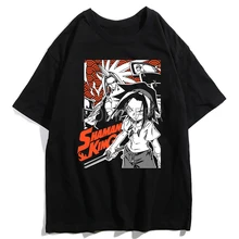 Аниме шаман Кинг Yoh Asakura Amidamaru Harajuku футболка для мужчин и женщин
