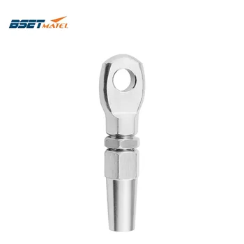 

Marine Grade 316 Stainless Steel 6mm Swageless Eye Terminal Wire Cable Rope DIY Fitting Rigging Hardware Balustrade kit