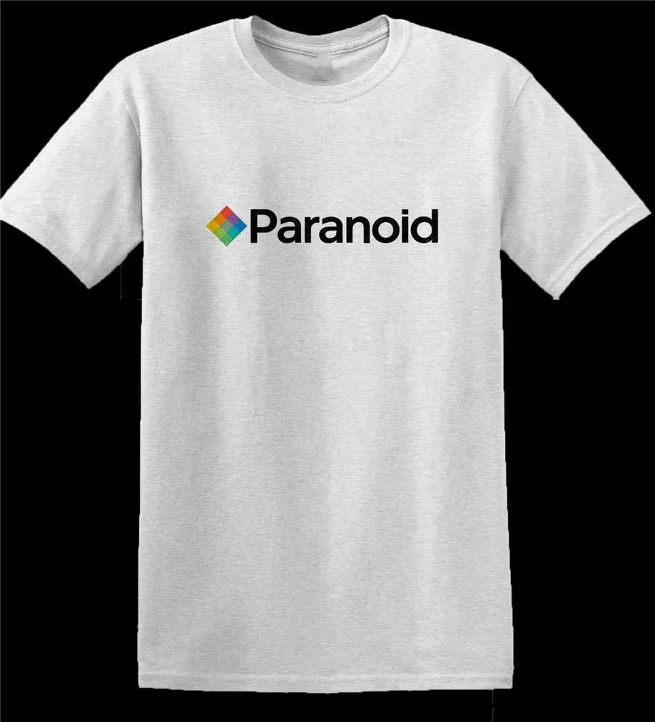cheap Paranoid T Shirt Camera Film Parody Crazy Lit Tee Indie Retro Logo Novelty Top Cotton Customize Tee Shirt