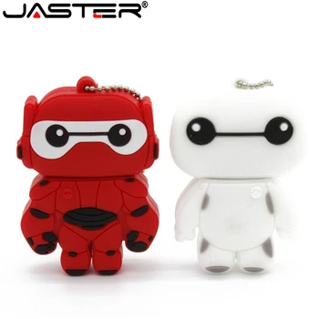 

Free shipping cartoon Baymax character usb flash drive BIG HEOR 6 pendrive 8gb 16gb 32gb full capacity memory stick usb creative
