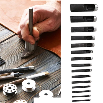 

Watchband Strap Household Leathercraft Leather Craft Hollow Shank Hole Punch for Clothing Wallet Belt DIY Die Chisel