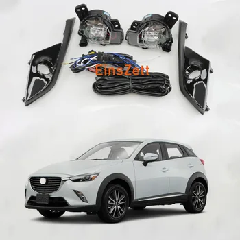 

1set Car Fog Lamp Assembly For Mazda CX-3 2016 2017 2018 Front Bumper Lamp LED Bulb Day Light with Switch Wiring
