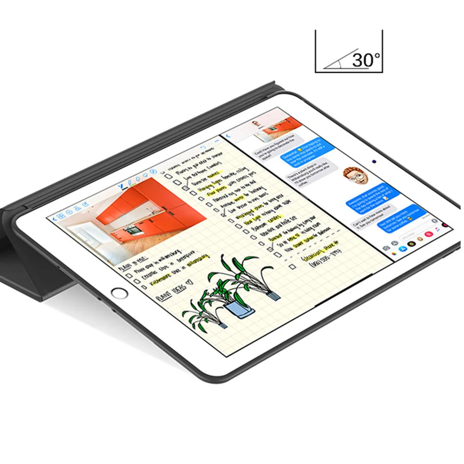 Чехол для iPad 10,2 7-го поколения, чехол, ультра тонкий легкий трехслойный смарт-чехол для iPad 10,2 дюймов, Чехол+ пленка+ стилус