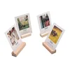 Wood Card Holder Wood Block Wedding Party Card Holder Stand Office Desk Menu Photo Clips ► Photo 3/5