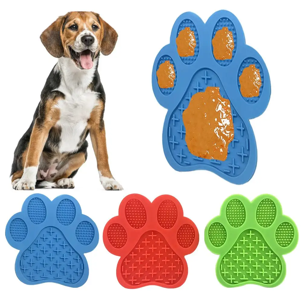 Alfombrilla de silicona para lamer perros, tapete de lamer para baño de mascotas, para pared, alimentador lento, con fuerte succión, aseo para perros