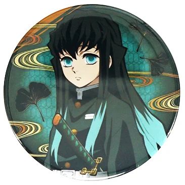 Demon Slayer: Kimetsu no Yaiba значок аниме Tomioka Giyuu Muichirou Rengoku Kyoujurou Sanemi Mitsuri металлический значок брошь на булавке - Окраска металла: 05 Tokitou Muichirou
