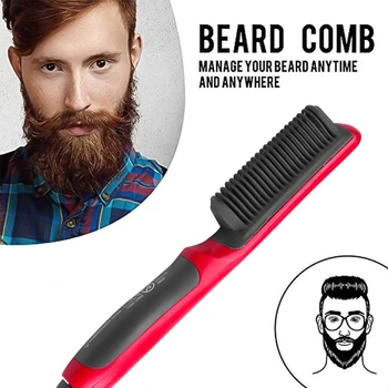 

Men Beard Straightener Ceramic Hair Straighteners Multifunctional Hair Brush Curling Iron Straightening Comb Quick Hair Styler 6