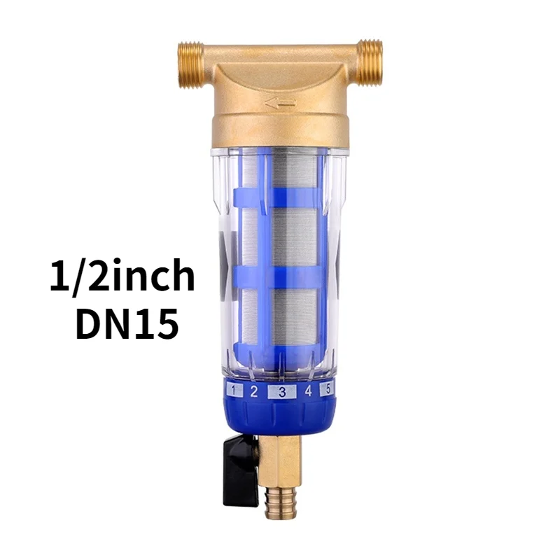 WINSOME Front Water Purifier with Pressure Gauge To Back Flush The Central Whole House Large Flow Purification Tap Water touchless kitchen faucet Kitchen Fixtures