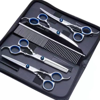 

Pet grooming scissors set straight cut teeth cut fish bone scissors
