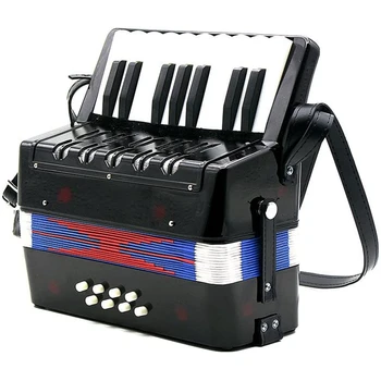 

17 Keys Mini Accordion Bass Educational Musical Instrument Rhythm Toy Cadence Band for Kids Children Adults Gift