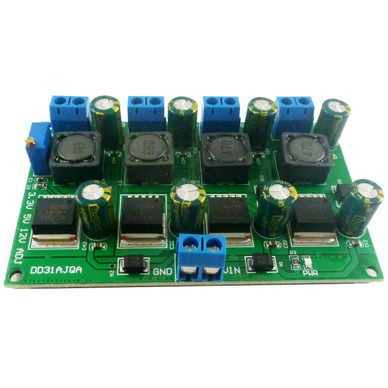 

BEST3A 4 Channels Multiple Switching Power Supply Module 3.3V 5V 12V ADJ Adjustable Output DC DC Step-Down Buck Converter Board