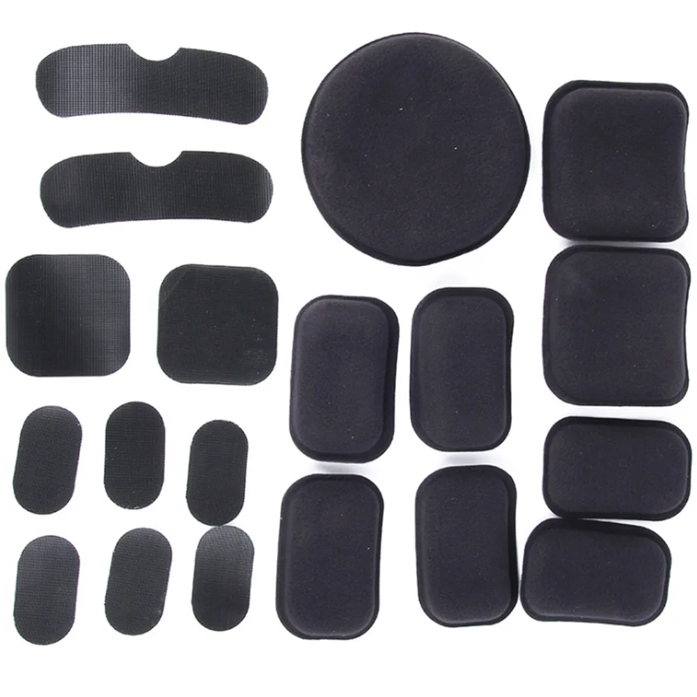 19 Pcs Universal Cushion Outdoor Sports Easy Install Half Covered Magic Sticker Inner Lining Helmet Pads Set Protective EVA Foam
