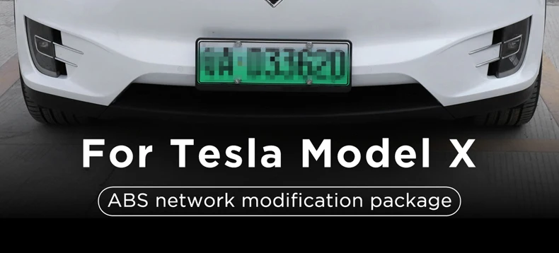 LUCKEASY ABS networ k модификация посылка для Tesla модель X- автомобиля Передняя сетка отделка полосы углеродного волокна