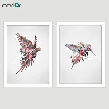 

A Art Canvas Print Poster Flowers Bird By Daniel Taylor Wall Decor Canvas Painting Wall Picture No Frame