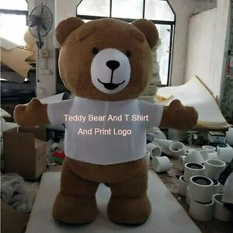 Inflatable Teddy Bear Mascot Costume Suit Cosplay Party Fancy Dress Outfit Adult Factory Wholesale + Free Postage inflatable dinosaur costume blow up fancy dress cosplay costumes