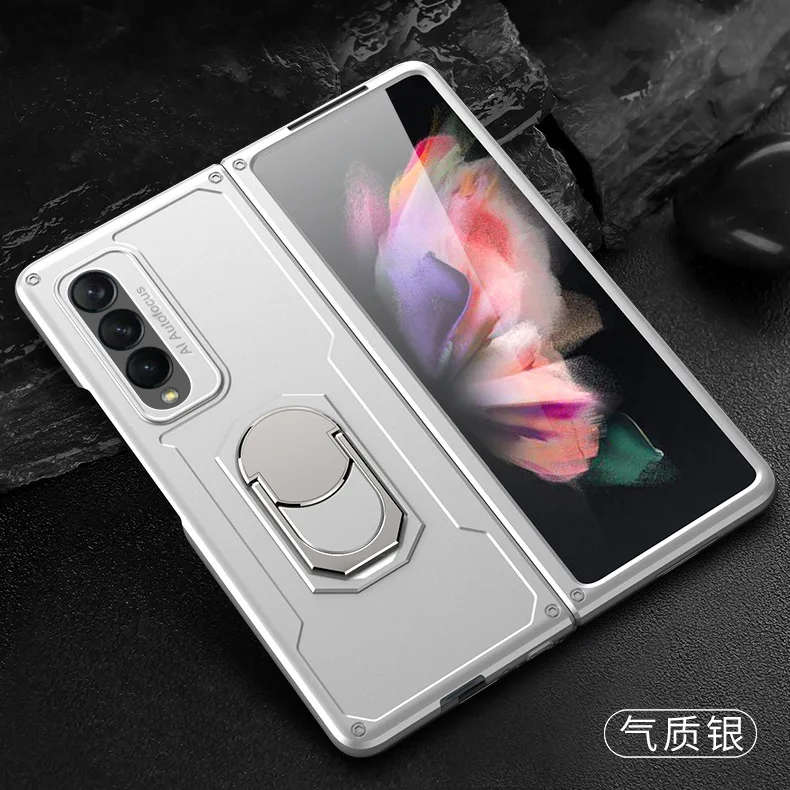 

Бронированный чехол для Samsung Galaxy Z Fold 3, чехол с кольцевой пряжкой, держатель для телефона, бронированный противоударный чехол для Samsung Z Fold 3, чехол