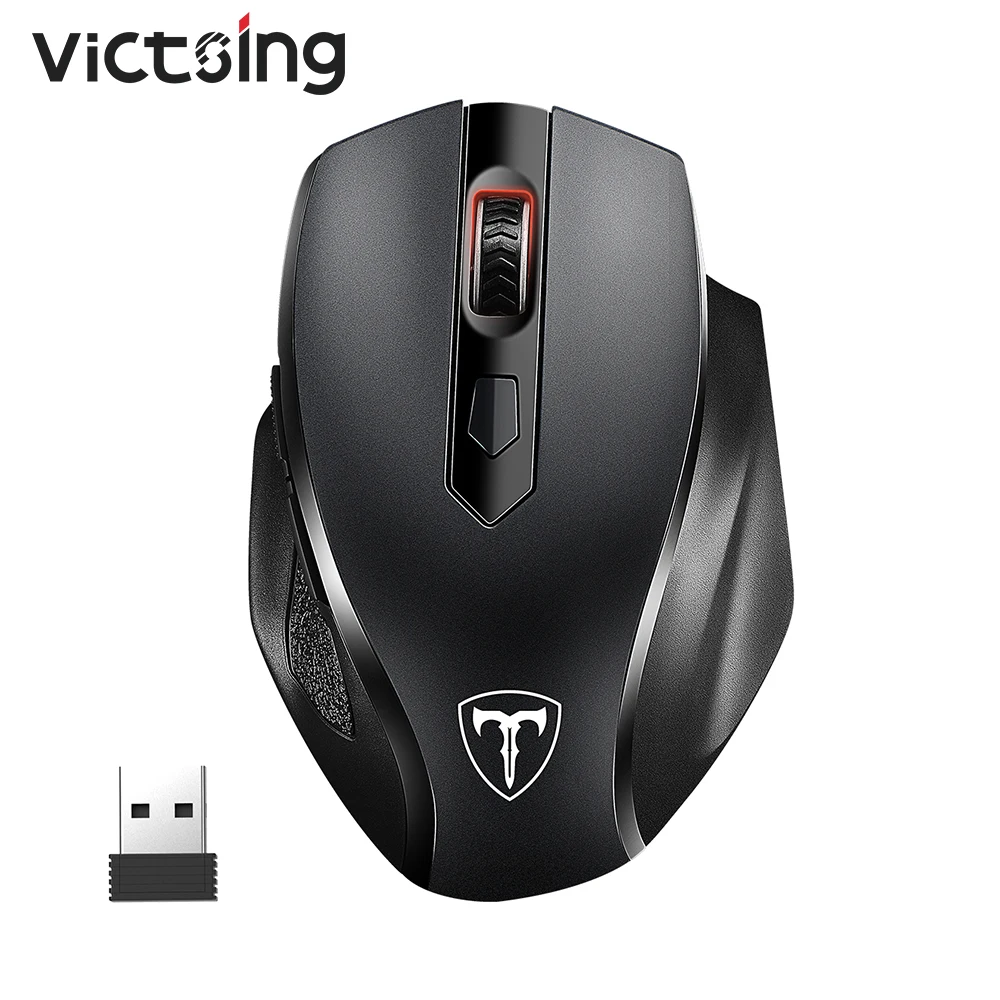 Wireless Mouse Mice Ergonomic Victsing Pc073 Full-Size Laptop 6-Buttons For Pc 2400 DPI