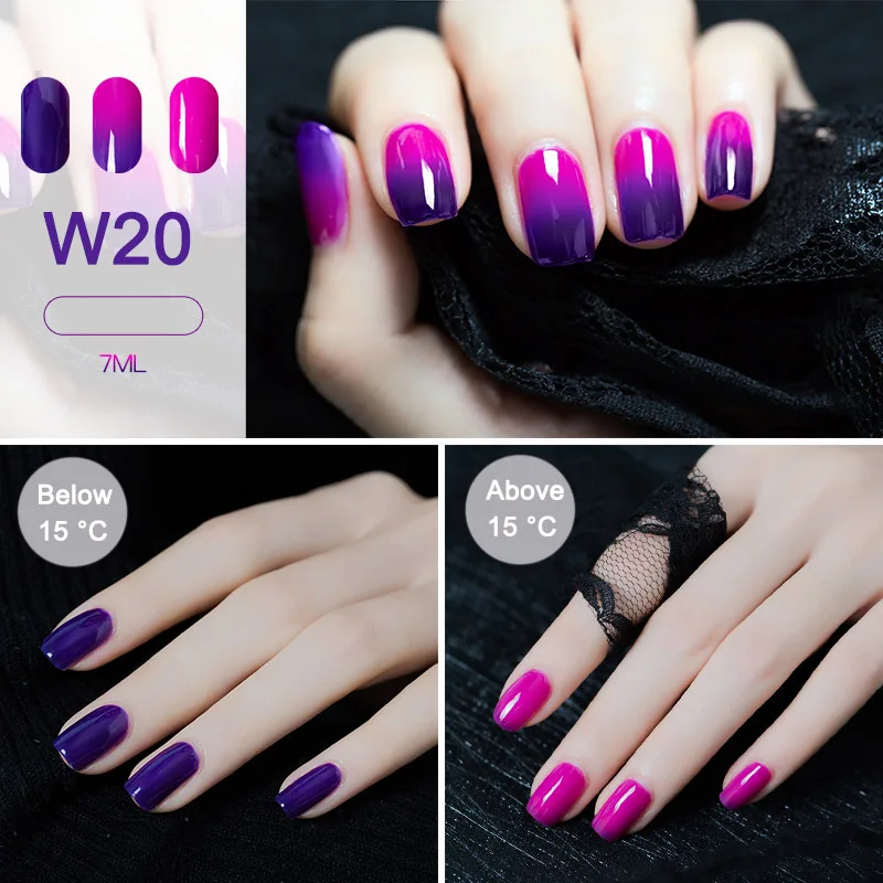20 Лак для ногтей изменение цвета длительный нетоксичный Быстросохнущий Маникюр для женщин LDO99 - Цвет: 20
