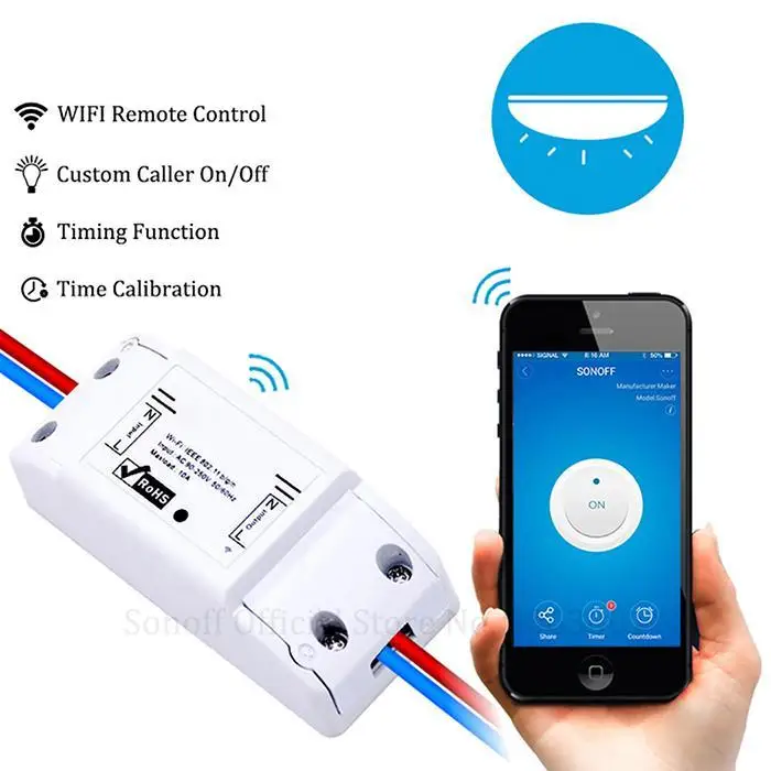 

Durable Practical Indicator LED Light All Compatible For IOS Android System Home 10A Smart Wifi 2.4GHz Switch