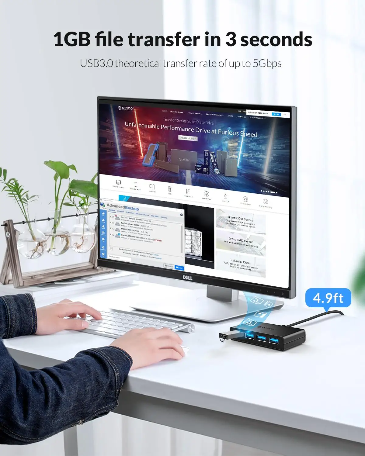 ORICO usb хаб 4 порта USB 3 0 разветвитель с микро портом питания несколько