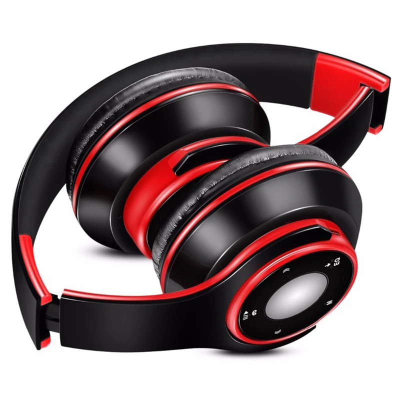 Wireless Stereo Bluetooth Over Ear Headphones With Microphone And Tf Card Play For Kids Children Women Men