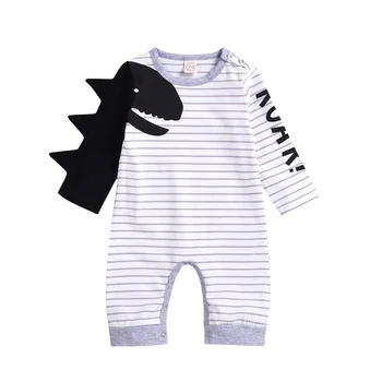 

0-18M Cute Newborn Baby Boy Girl Long Sleeve Three-dimensional Cartoon Dinosaur Romper Jumpsuit Playsuit Outfits Summer Clothes