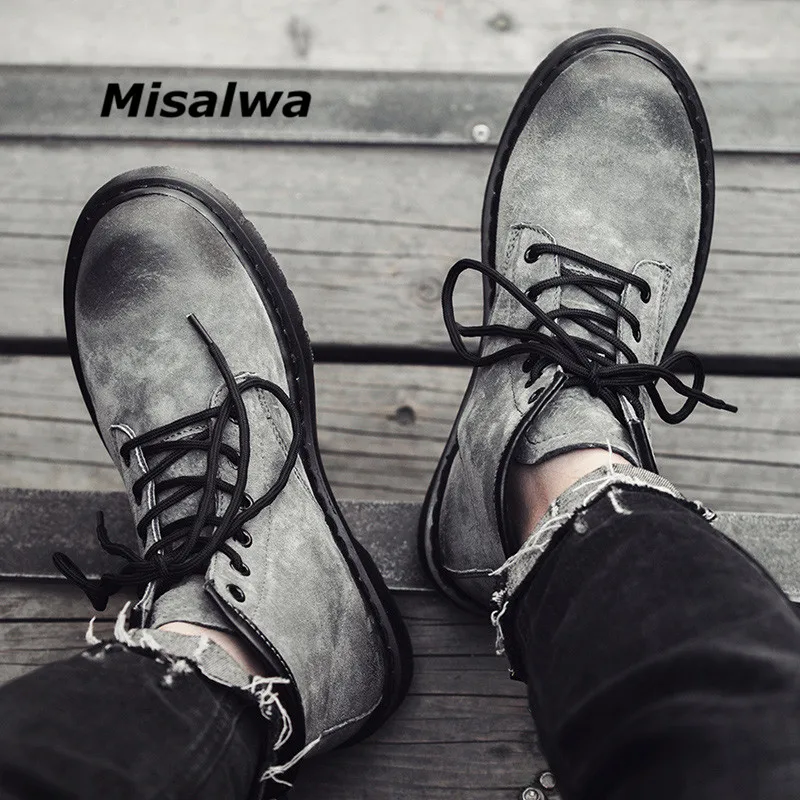 Misalwa; Прямая поставка; мужские рабочие ботинки; популярные осенние ботинки кожаные ботинки; мужские рабочие ботинки в стиле милитари; безопасные ботинки; большие размеры 35-46