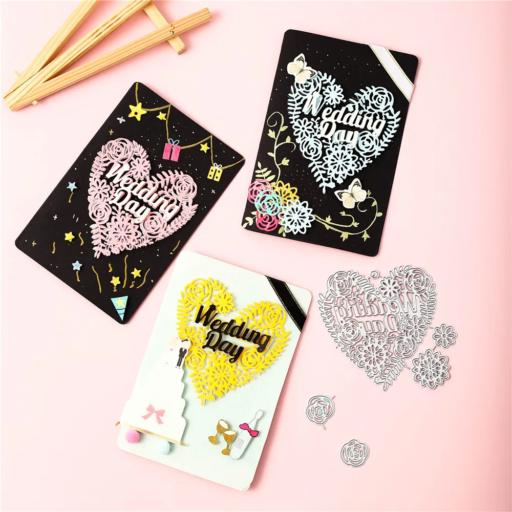  Kokorosa Wedding Invitation Metal Cutting Dies for Scrapbooking New Dies for 2019 Die Cut Stitch Cr - 4.00045E+12