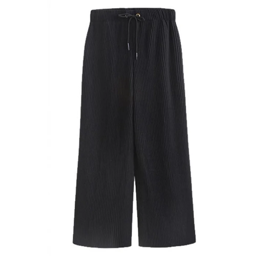 

Plus Size Winter Woolen Pants 4XL 5XL High Waist Women Wide Leg Pant Loose Trouser Female Warm Harem Pants Large Size Clothes