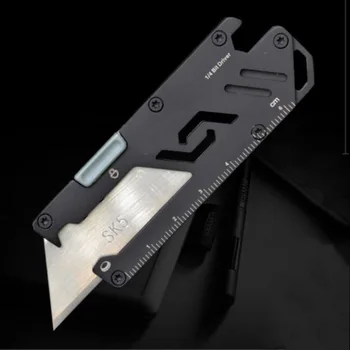 

Outdoor multifunctional mini tool. All-steel utility knife, engraving and unpacking tool, EDC paper cutting, keychain pendant