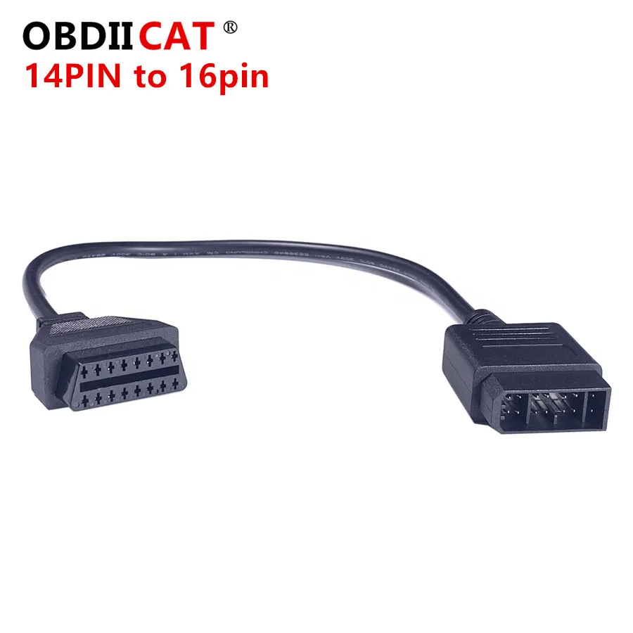 Новый диагностический кабель OBD2 OBDII для Ni ssan разъем от 14 до 16 контактов