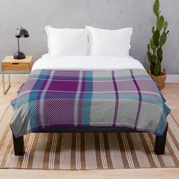 

Soft Blanket for Bed Sherpa Flannel Fleece Blanket Home Travel Sofa Soft Throw Blanket Purple Longnodders Tartan