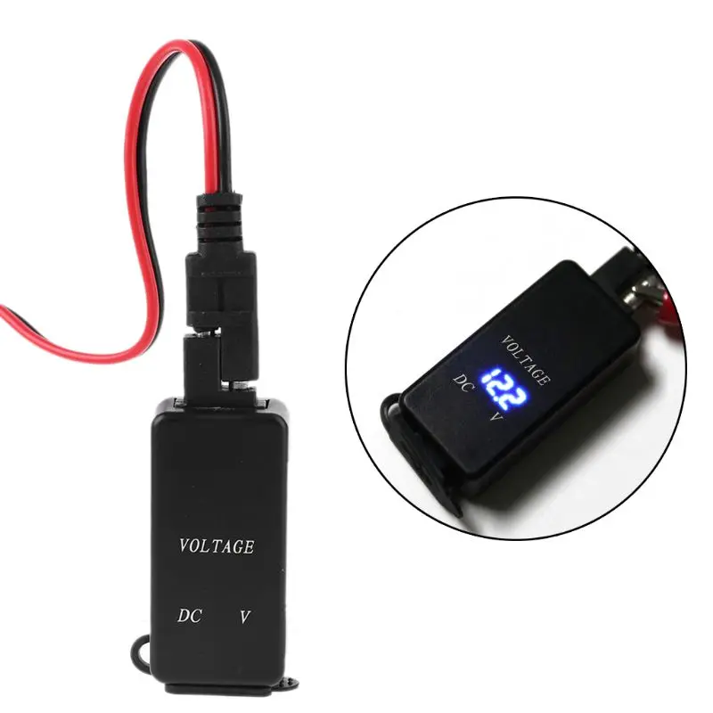 1 шт. мотоцикл SAE к USB адаптер мотоцикл QC 3,0 двойной USB зарядное устройство светодиодный вольтметр